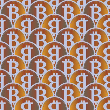Renkli bitcoins işaretleri ile mali seamless modeli