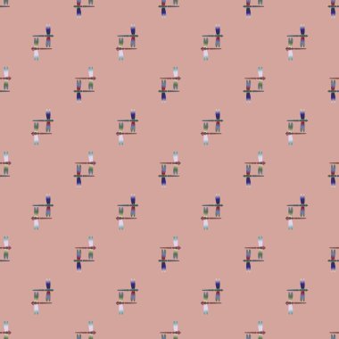 Yusufçuk seamless modeli. Vektör çizimler.