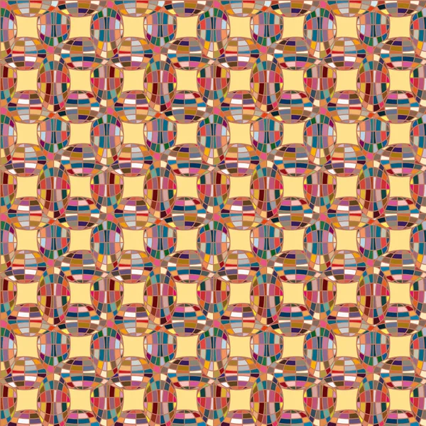 彩色马赛克球体的抽象万花筒图案 — 图库矢量图片