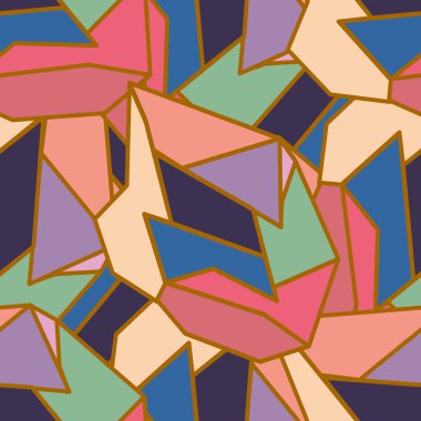 soyut geometrik renkli Dikişsiz desen vektör çizim