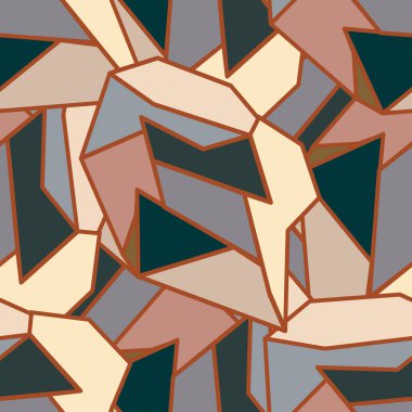 soyut geometrik renkli Dikişsiz desen vektör çizim
