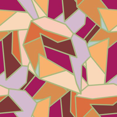 soyut geometrik renkli Dikişsiz desen vektör çizim