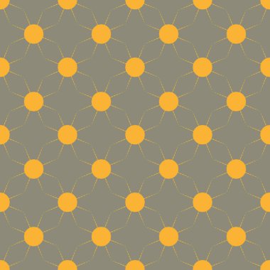 vektör çizim basit geometrik güneş ile seamless modeli