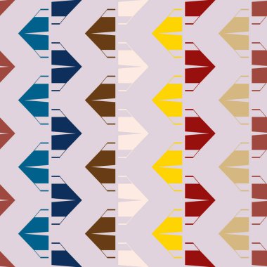 Arka plan için kamp çadırları ile soyut renkli seamless modeli. 