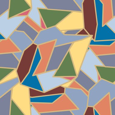 soyut geometrik renkli Dikişsiz desen vektör çizim