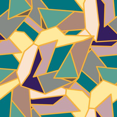 soyut geometrik renkli Dikişsiz desen vektör çizim