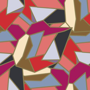soyut geometrik renkli Dikişsiz desen vektör çizim