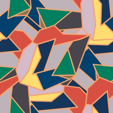 soyut geometrik renkli Dikişsiz desen vektör çizim