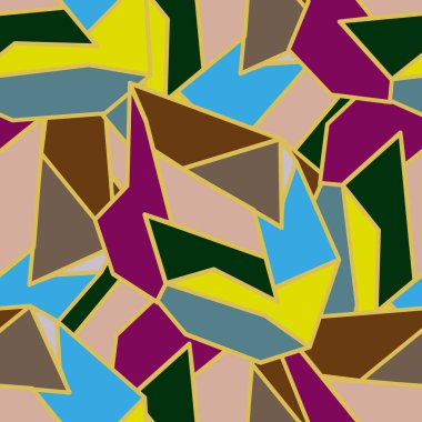 soyut geometrik renkli Dikişsiz desen vektör çizim