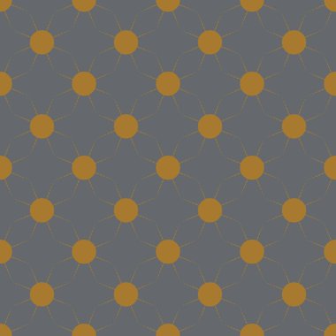 vektör çizim basit geometrik güneş ile seamless modeli