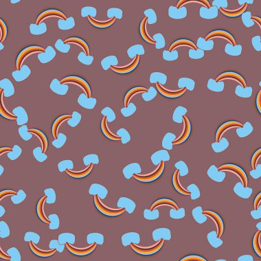 Gökkuşağı seamless modeli. Gökkuşağı Dizayn Tekstil, iç tasarım, keten, vb için. Şirin soyut çocuklar arka plan.