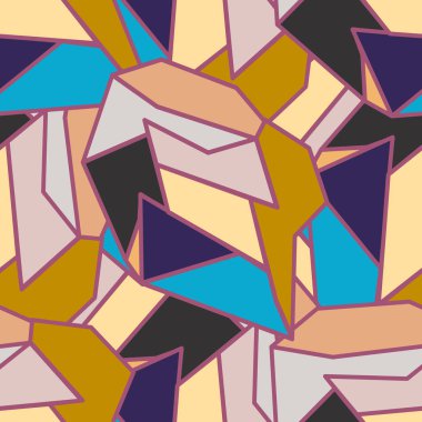 soyut geometrik renkli Dikişsiz desen vektör çizim
