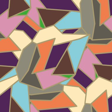 soyut geometrik renkli Dikişsiz desen vektör çizim