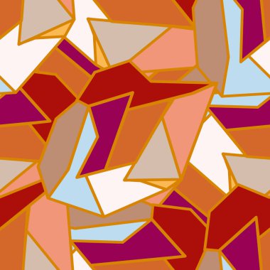 soyut geometrik renkli Dikişsiz desen vektör çizim