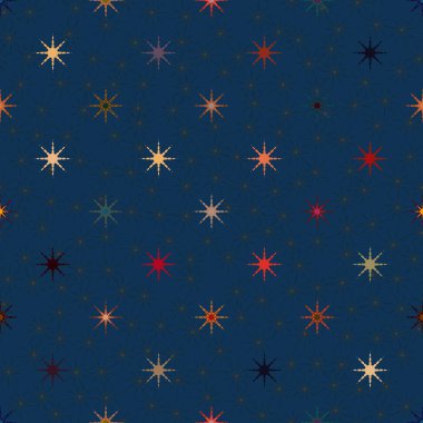 soyut geometrik renkli seamless modeli ile yıldız 