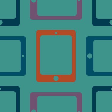 Arka plan için dijital tablet ile soyut renkli seamless modeli