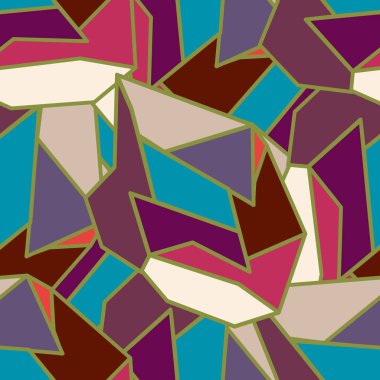 soyut geometrik renkli Dikişsiz desen vektör çizim