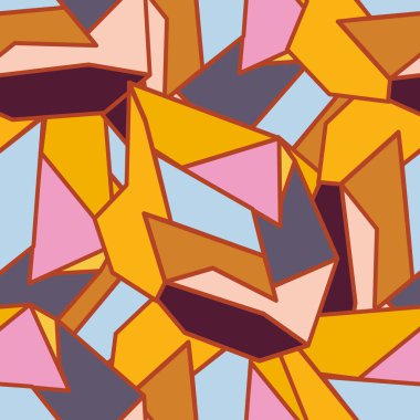 soyut geometrik renkli Dikişsiz desen vektör çizim