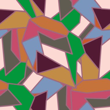 soyut geometrik renkli Dikişsiz desen vektör çizim