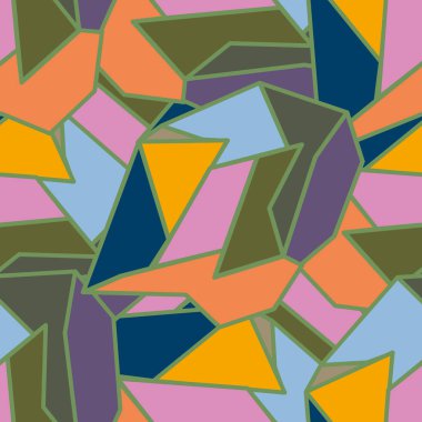 soyut geometrik renkli Dikişsiz desen vektör çizim