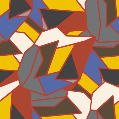 soyut geometrik renkli Dikişsiz desen vektör çizim