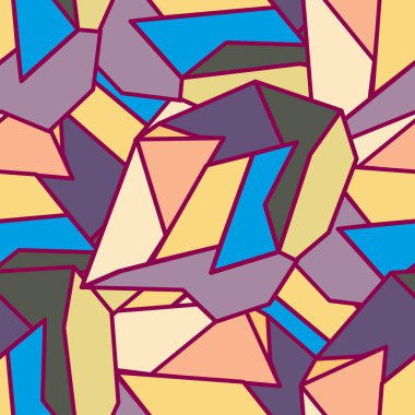 soyut geometrik renkli Dikişsiz desen vektör çizim