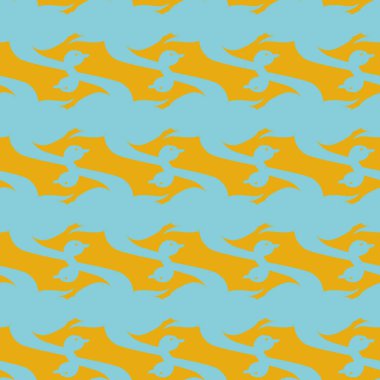 Kuğu renkli parlak Dikişsiz desen vektör çizim