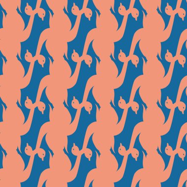 Kuğu renkli parlak Dikişsiz desen vektör çizim