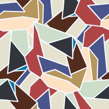 soyut geometrik renkli Dikişsiz desen vektör çizim