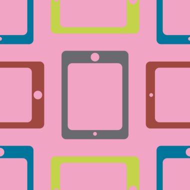Arka plan için dijital tablet ile soyut renkli seamless modeli