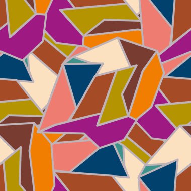 soyut geometrik renkli Dikişsiz desen vektör çizim