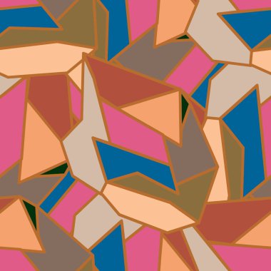 soyut geometrik renkli Dikişsiz desen vektör çizim