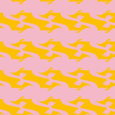 Kuğu renkli parlak Dikişsiz desen vektör çizim