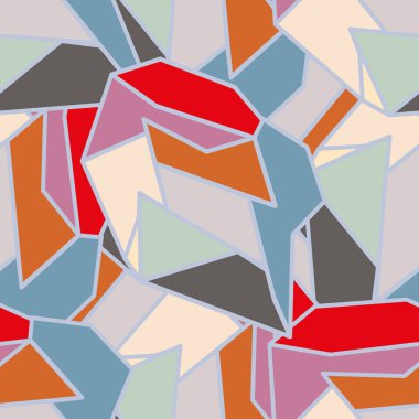 soyut geometrik renkli Dikişsiz desen vektör çizim