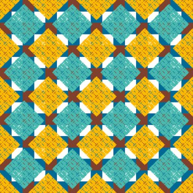 soyut geometrik renkli Dikişsiz desen arka plan için vektör çizim