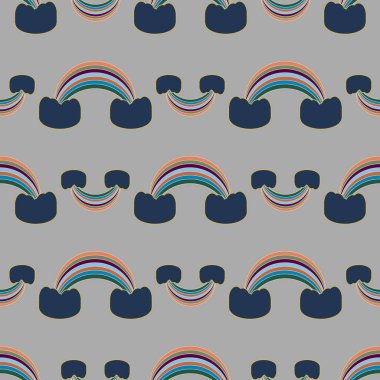 Gökkuşağı seamless modeli. Gökkuşağı Dizayn Tekstil, iç tasarım, keten, vb için. Şirin soyut çocuklar arka plan.
