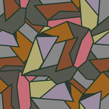 soyut geometrik renkli Dikişsiz desen vektör çizim