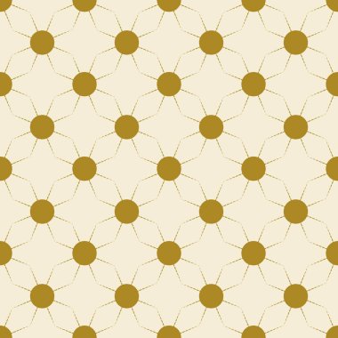 vektör çizim basit geometrik güneş ile seamless modeli