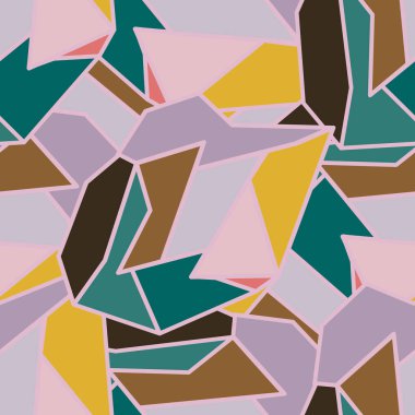 soyut geometrik renkli Dikişsiz desen vektör çizim