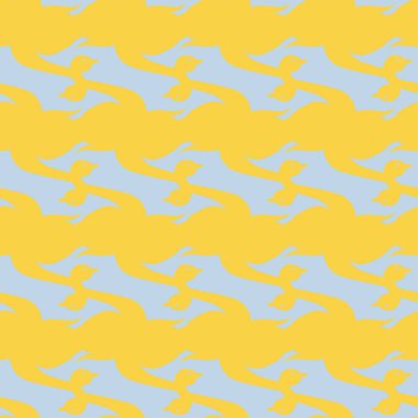 Kuğu renkli parlak Dikişsiz desen vektör çizim