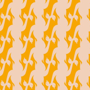 Kuğu renkli parlak Dikişsiz desen vektör çizim