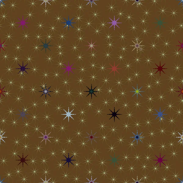 Абстрактный Геометрический Красочный Бесшовный Узор Звездами — стоковый вектор