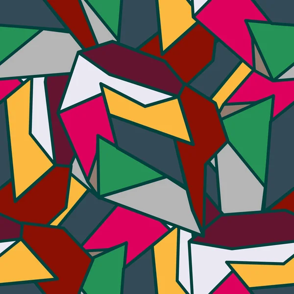 抽象的な幾何学的なカラフルなシームレス パターンのベクトル イラスト — ストックベクタ