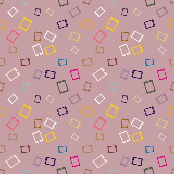 Patrón Colorido Abstracto Con Tabletas Digitales Para Fondo — Archivo Imágenes Vectoriales