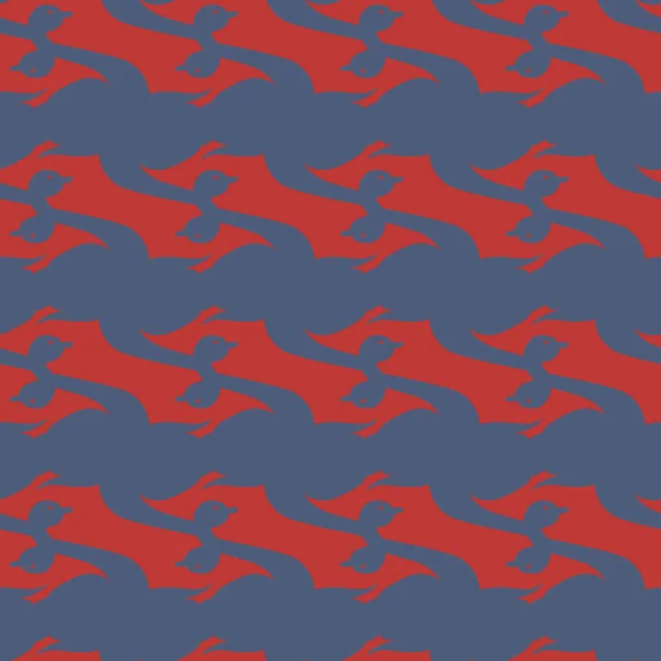 Ilustración Vectorial Cisnes Patrón Sin Costura Brillante Colorido — Vector de stock