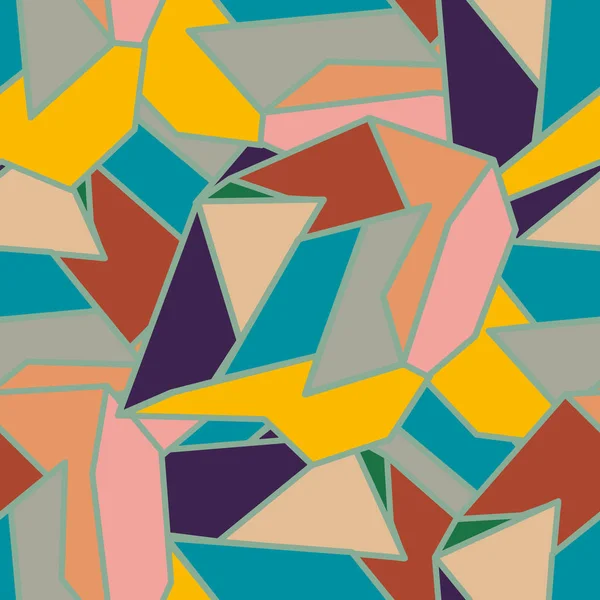 Ilustración Vectorial Abstracto Geométrico Patrón Inconsútil Colorido — Vector de stock