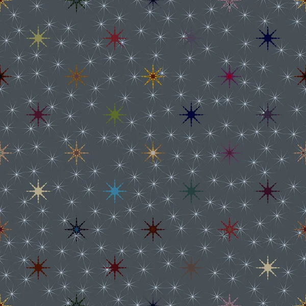 Abstrait Géométrique Coloré Motif Sans Couture Avec Des Étoiles — Image vectorielle
