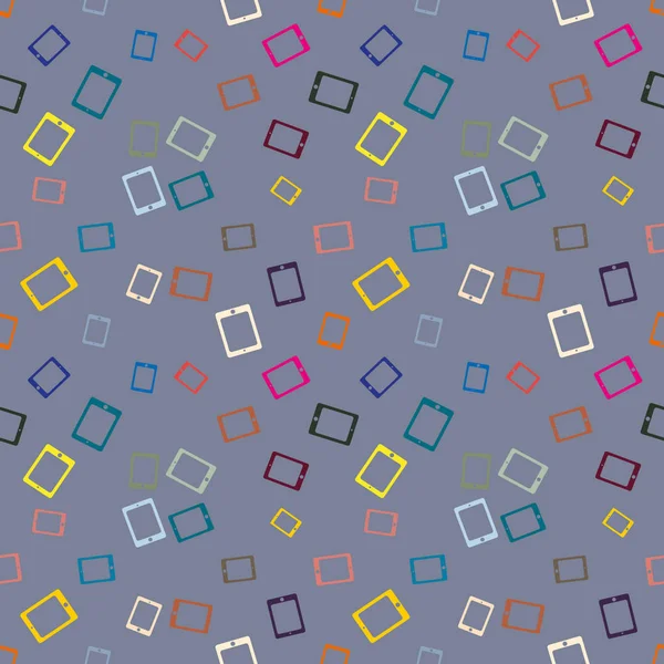 抽象五颜六色的图案与数字平板电脑为背景 — 图库矢量图片