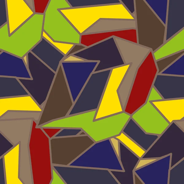 Vektori Kuva Abstrakti Geometrinen Värikäs Saumaton Kuvio — vektorikuva