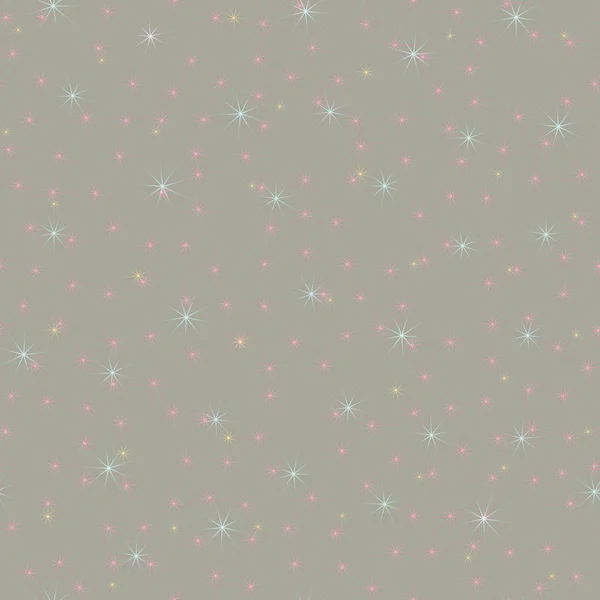 Vektorillustration Abstrakter Geometrischer Farbenfroher Nahtloser Muster Mit Sternen — Stockvektor